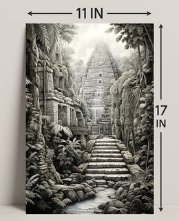 Ancient Jungle Temple Poster
