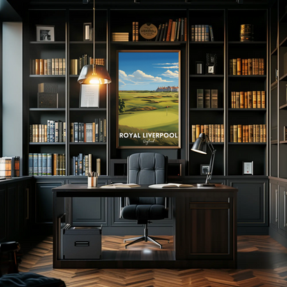 Royal Liverpool Golf Course Travel Poster