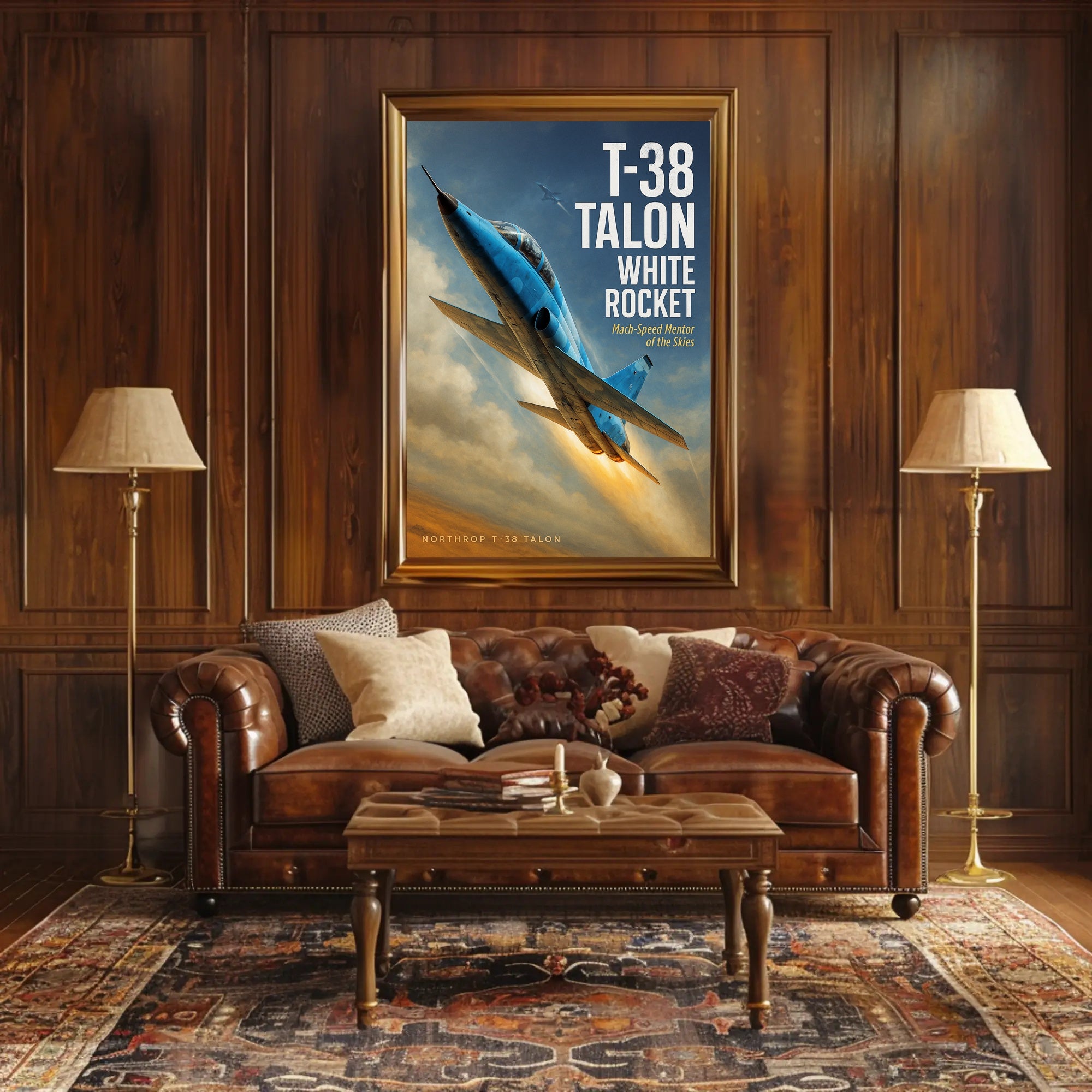Northrop T-38 Talon White Rocket Poster PosterGoat