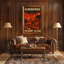 Albuquerque Desert Glow Poster