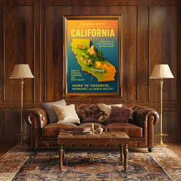 California The Golden State Poster