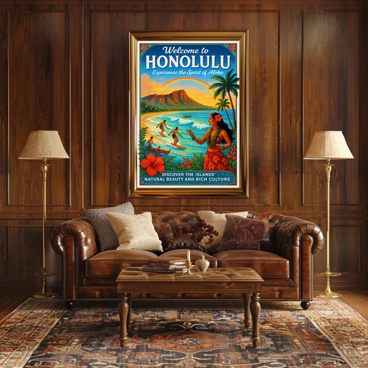 Welcome to Honolulu Experience the Spirit of Aloha Poster