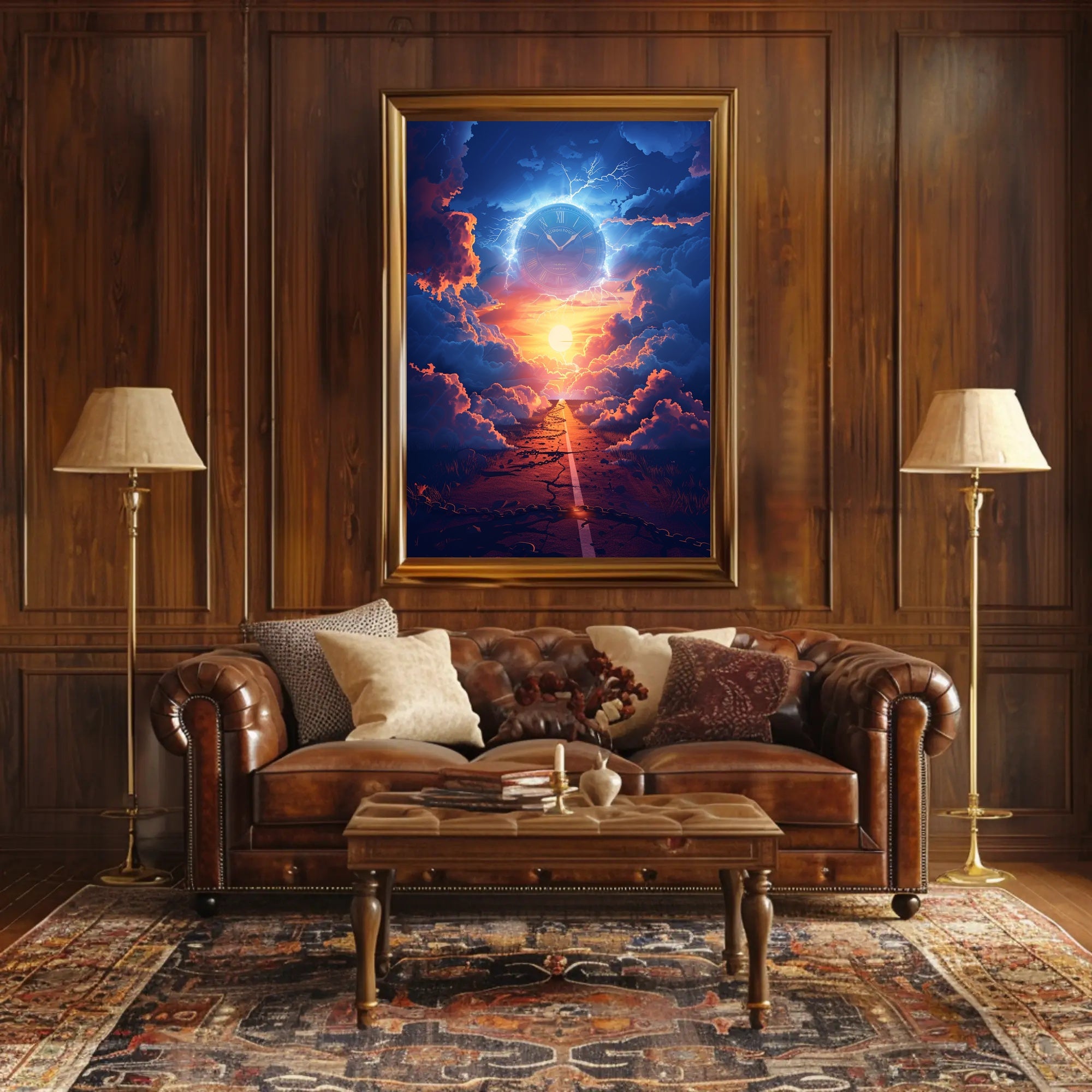 Surreal Time Travel Adventure in Futuristic Sci-Fi Poster PosterGoat