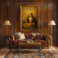 Saint Catherine of Siena Religious Inspirational Poster