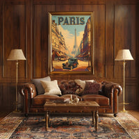 Vintage Paris Charm with Eiffel Tower Travel Poster