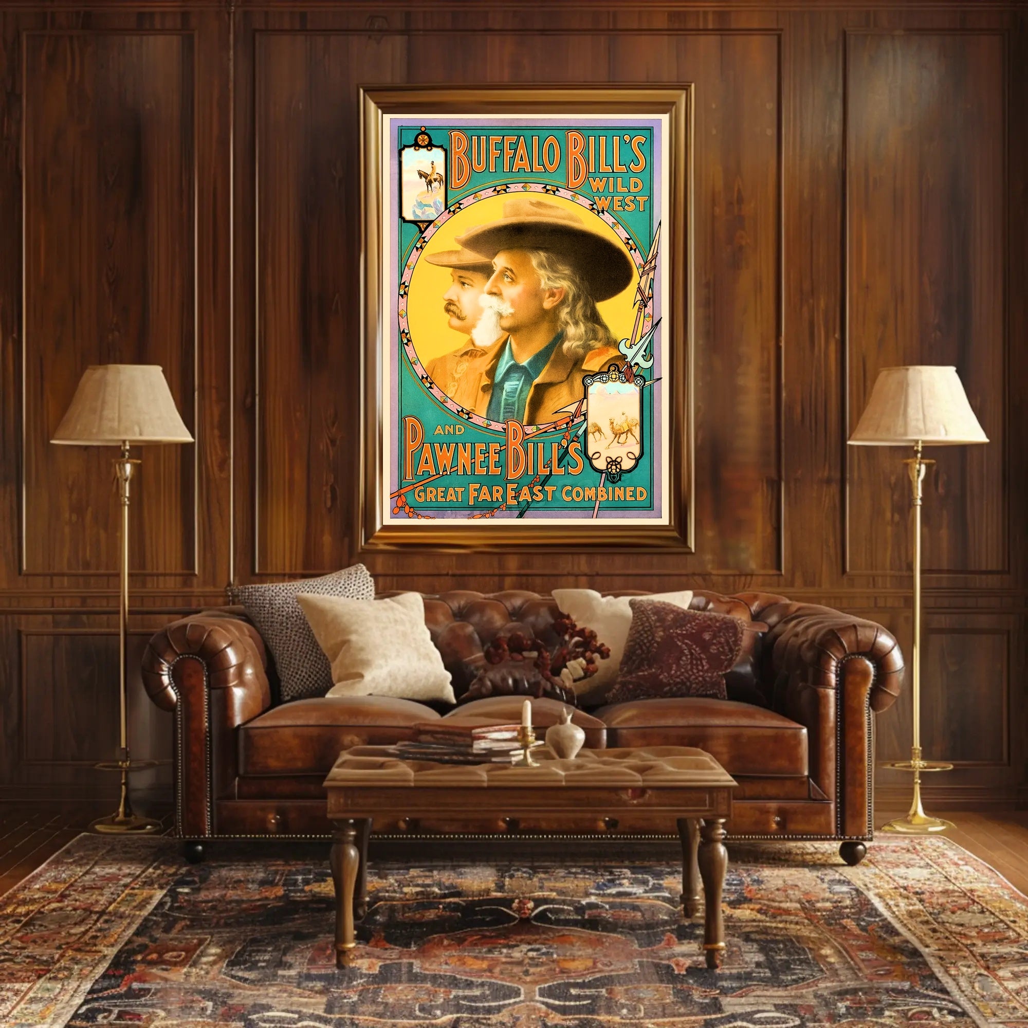 Buffalo Bill's Wild West and Pawnee Bill's Art Print PosterGoat
