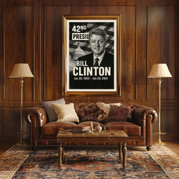 Bill Clinton 42nd President of the United States Digital Montaje Poster