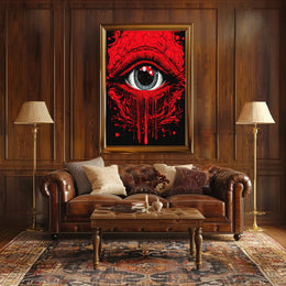 Surreal Eye and Abstract Forms Art Poster
