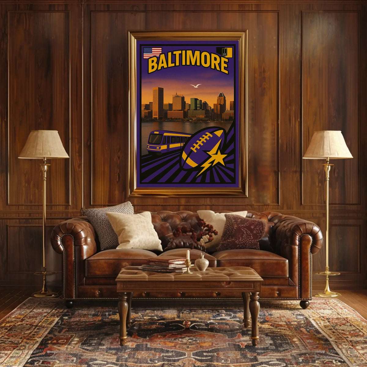 Baltimore Cityscape Poster