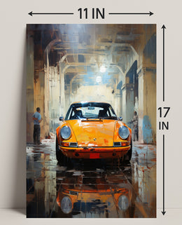 Vintage Elegance Classic Car In Urban Poster PosterGoat