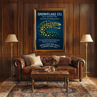 Snowflake Eel Striking Saltwater Fish Poster