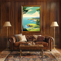 Cypress Point Coastal Golf Travel Poster