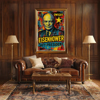 Dwight D. Eisenhower 34th President of the United States Graffiti Pop Art Poster