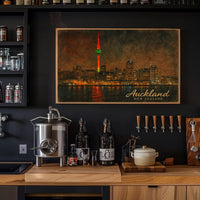 Auckland Skyline New Zealand Poster