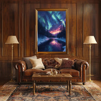 Aurora Over A Winter Landscape Poster