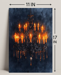 Gothic Chandelier Of Flames Poster