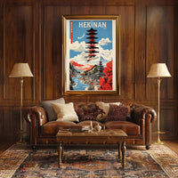 Hekinan's Tranquil Pagodas: Japanese Cultural Heritage Poster