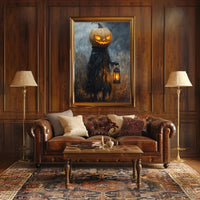 Haunting Pumpkin Lantern Fantasy or Mythology Poster