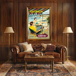 Discover Australia With Qantas Poster