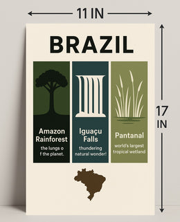 Wonders of Brazil Poster PosterGoat