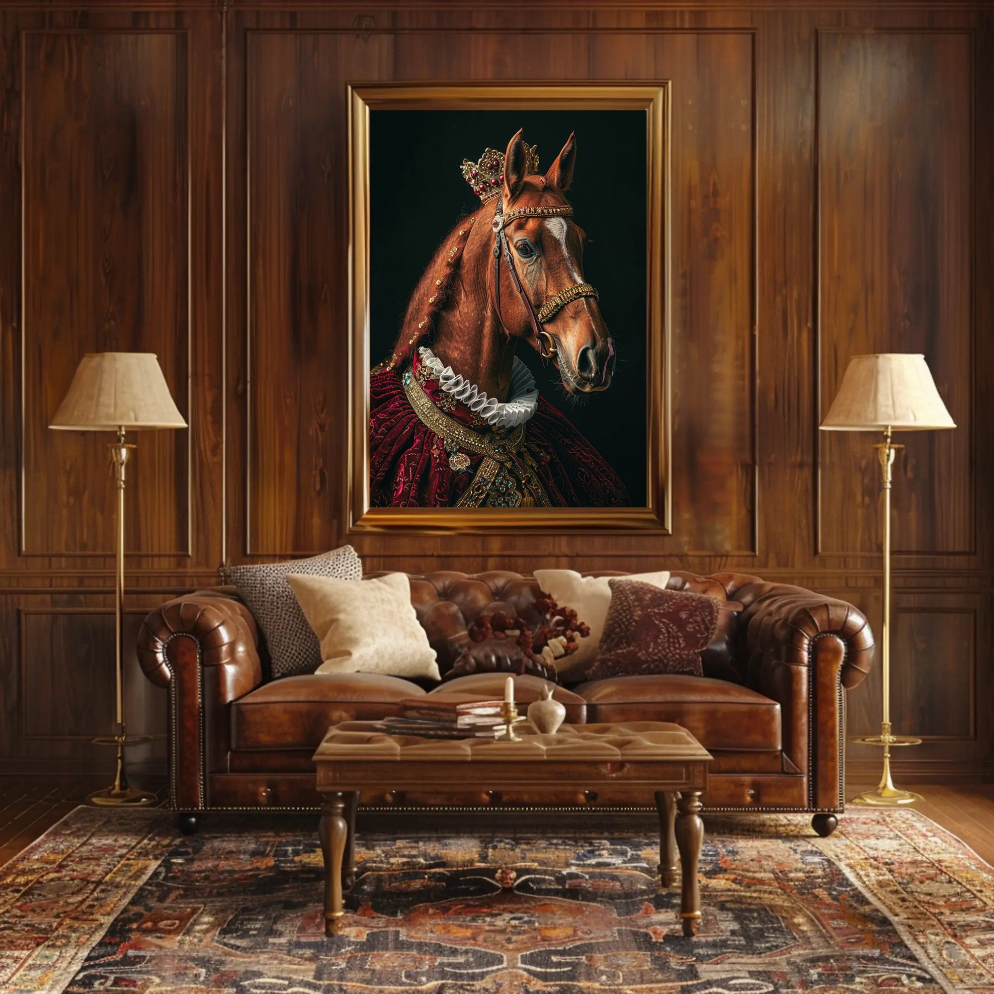 Regal Equine Portrait Art Print for Home Decor and Wall Art PosterGoat