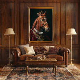 Regal Equine Portrait Art Print for Home Decor and Wall Art PosterGoat