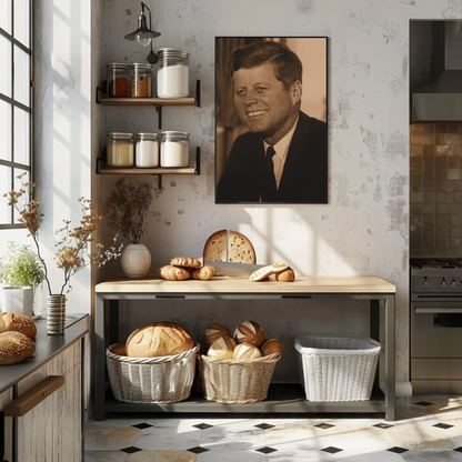 John F. Kennedy 35th President Sepia Photo