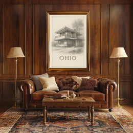 Ohio Architectural Sketch Poster