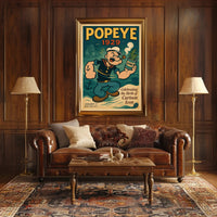 Classic Popeye Nostalgia with Vintage Nautical Theme Pop Culture Poster