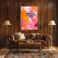 Vibrant Inspirational Art with Uplifting Brushstrokes Motivational Poster PosterGoat