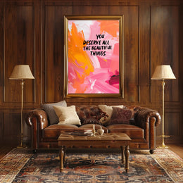 Vibrant Inspirational Art with Uplifting Brushstrokes Motivational Poster PosterGoat