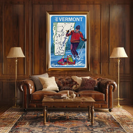 Ski Vermont Adventure Poster