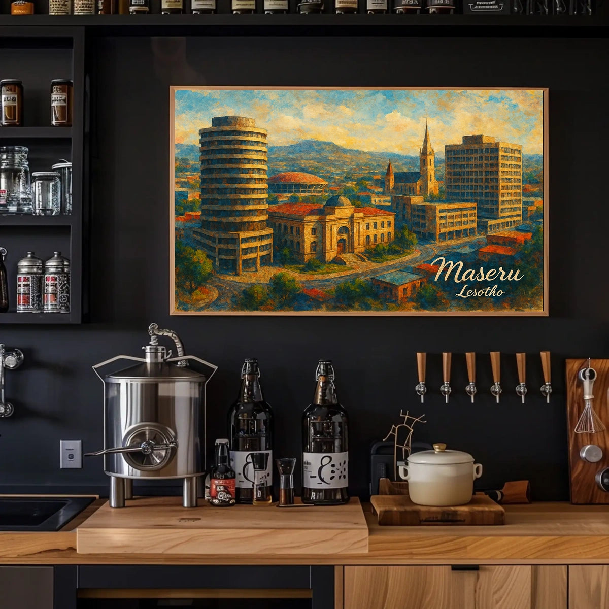 Maseru Cityscape Wanderlust Photography Realism Poster