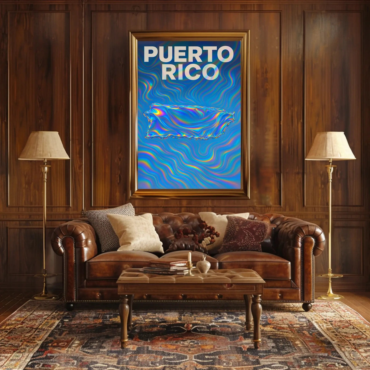 Puerto Rico Vibrant Waves Poster