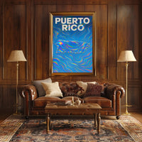 Puerto Rico Vibrant Waves Poster