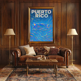 Puerto Rico Vibrant Waves Poster