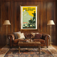 Mount Cook Travel Poster Vintage-Style Landscape