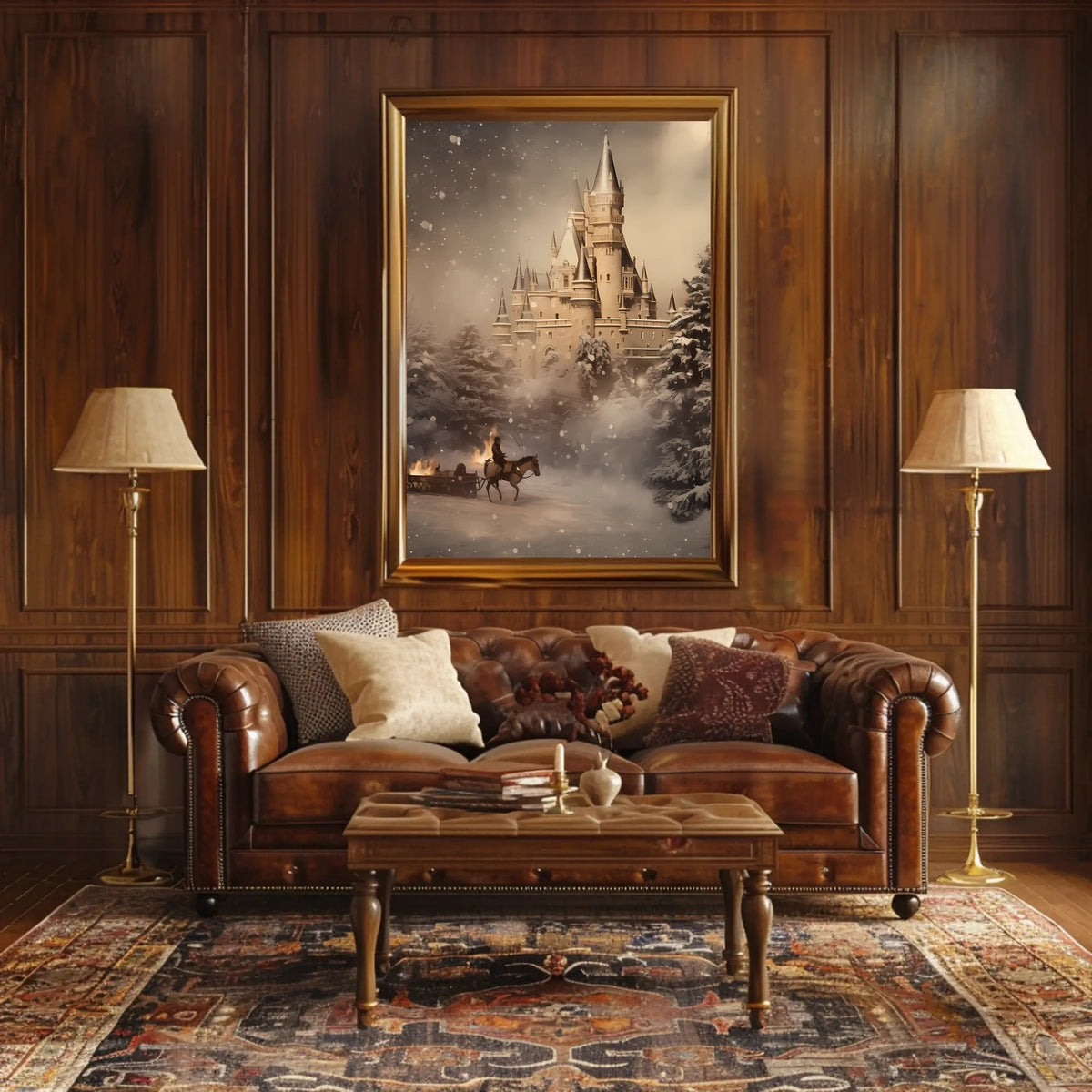Enchanted Winter Castle Poster