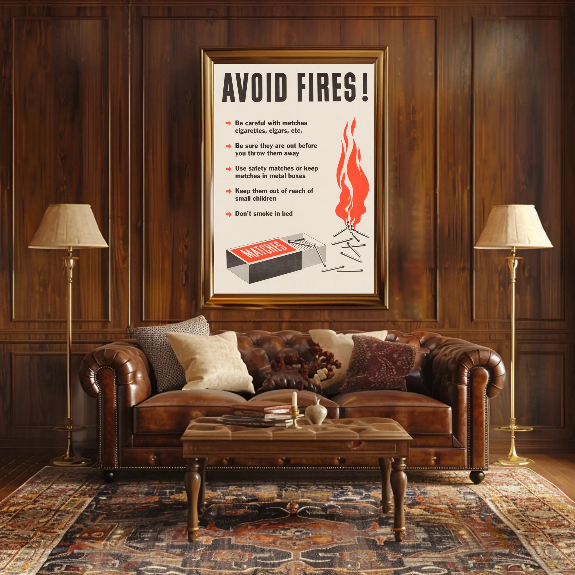Fire Safety Precautions Poster PosterGoat