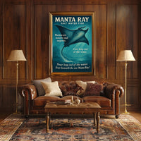 Majestic Manta Ray Poster