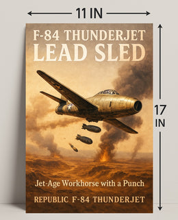 F-84 Thunderjet Lead Sled Poster PosterGoat