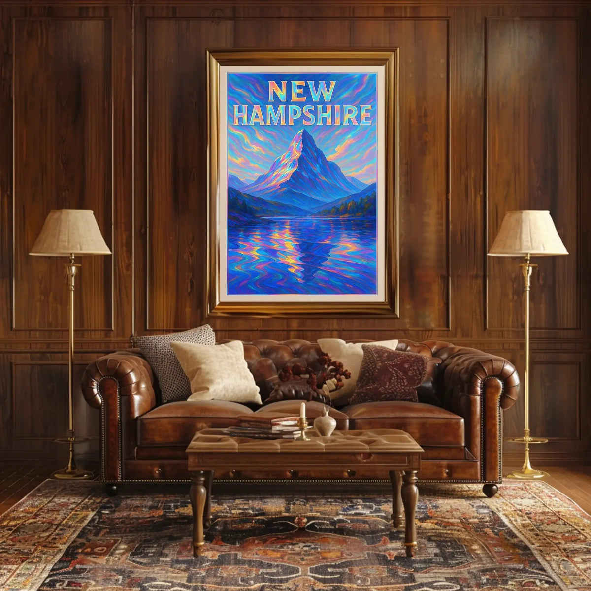 New Hampshire Mountain Scene Poster