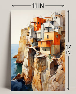 Cliffside Abodes Poster