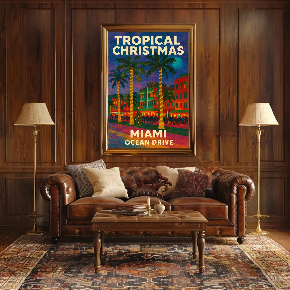 Tropical Christmas in Miami Poster