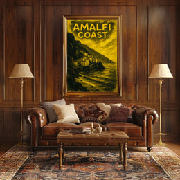 Amalfi Coast Poster Wall Art Coastal Decor Gallery Print