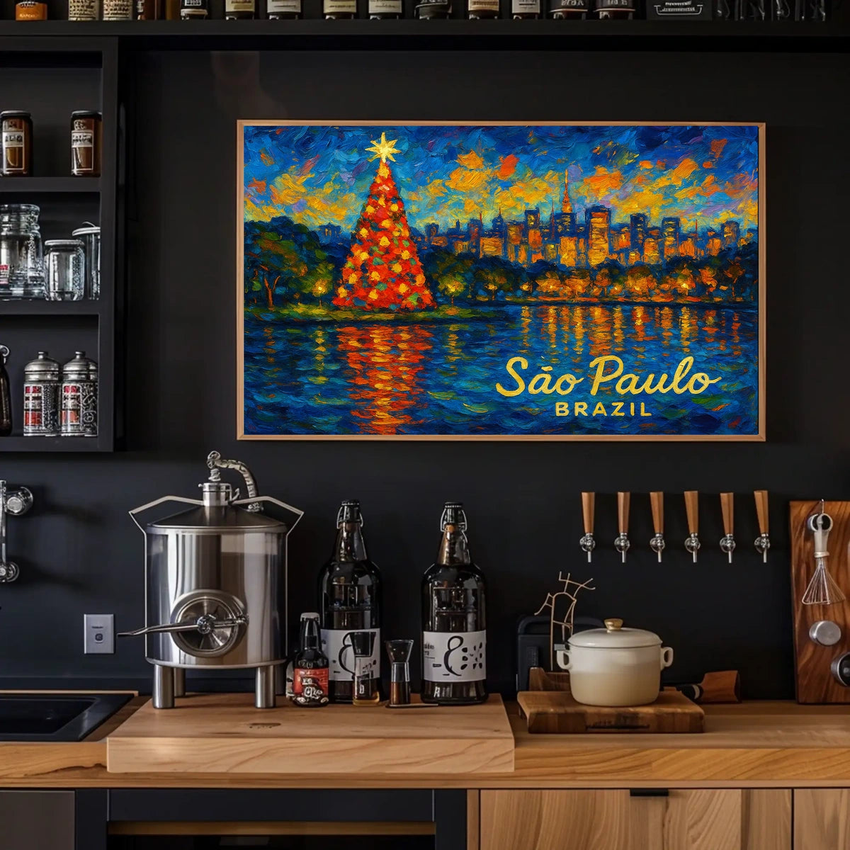 São Paulo Christmas Celebration Poster