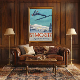 St. Moritz Ski Poster PosterGoat