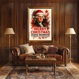 George Washington Jolly 47th President Christmas Poster