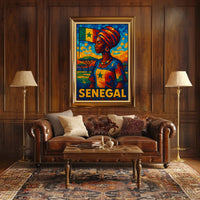 Senegal Mosaic Art Poster