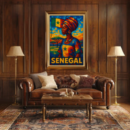 Senegal Mosaic Art Poster